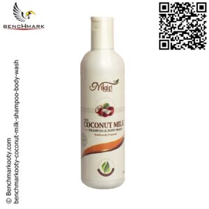 Benchmark Ooty coconut milk shampoo and body wash for nourishing hair and skin