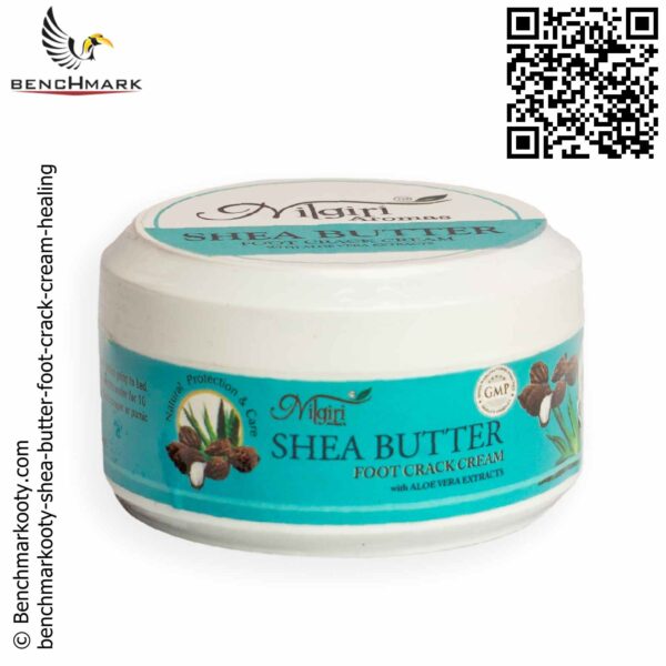 Benchmark Ooty shea butter foot crack cream for healing and moisturizing dry, cracked feet